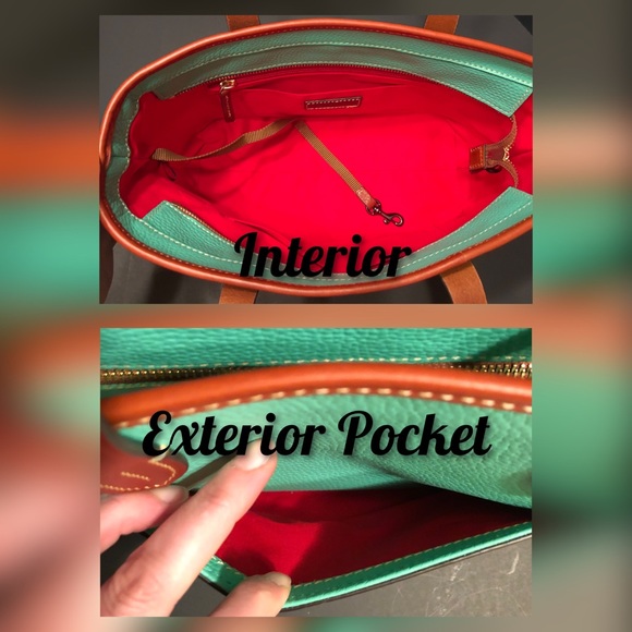 Dooney & Bourke Authentic Turquoise Shoulder Tote, New Without Tags - Picture 10 of 16